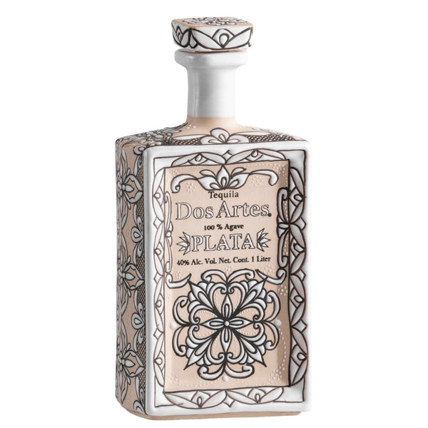 Dos Artes Plata Tequila Hand Painted Additive Free 1 Liter
