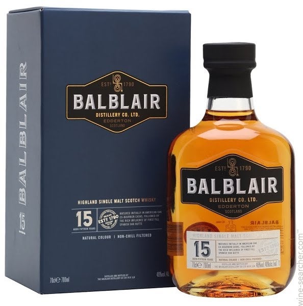 Balblair 15yr Highland Single Malt 750ml