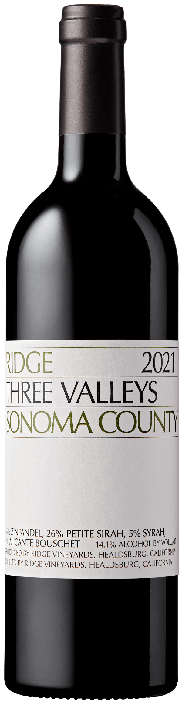 Ridge Vineyards Three Valleys Sonoma County Red 2021 750ml