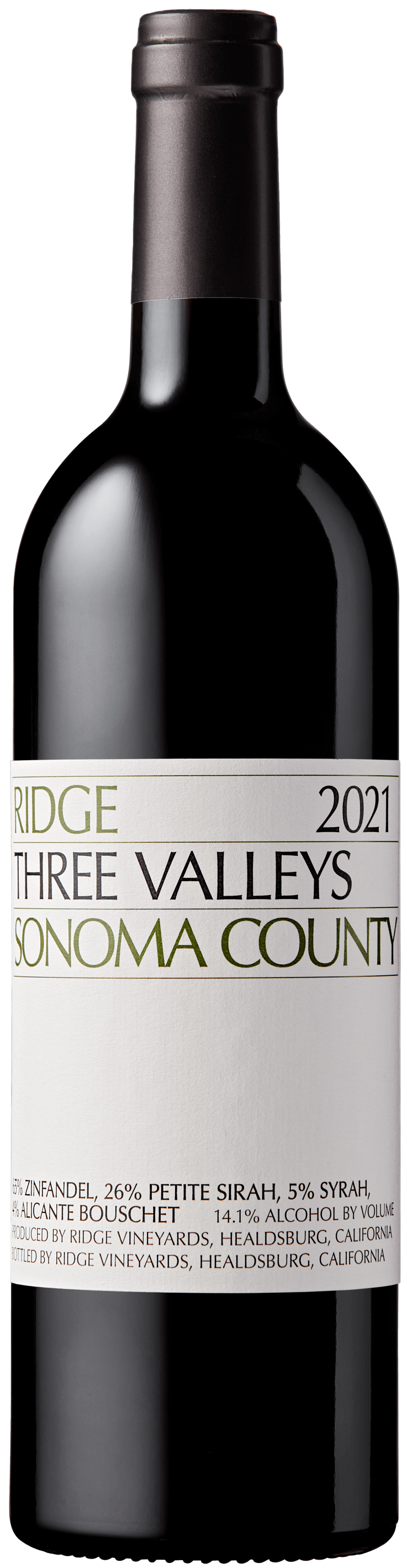 Ridge Vineyards Three Valleys Sonoma County Red 2021 750ml