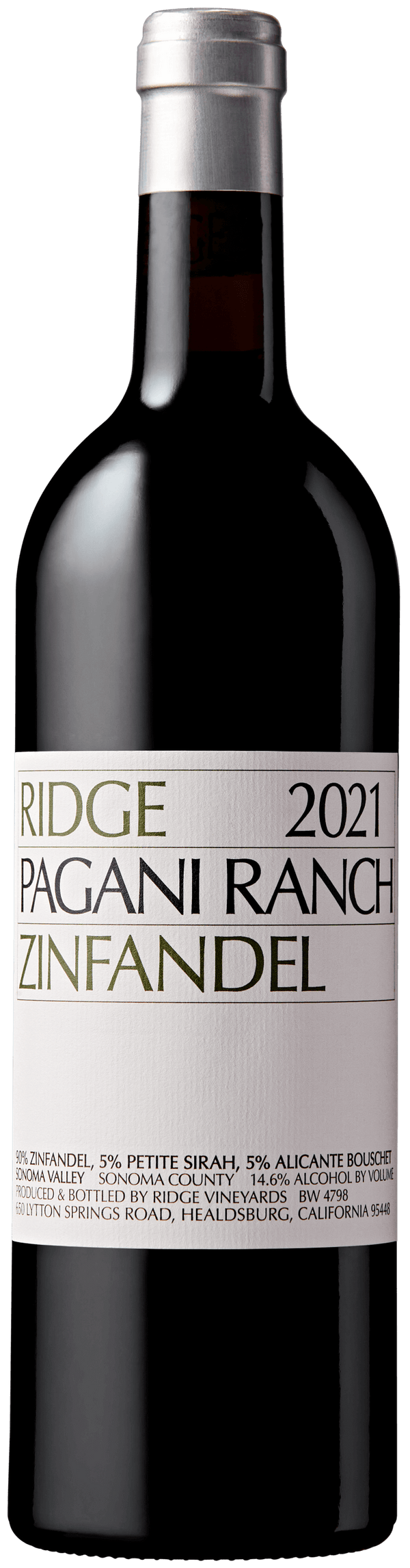 Ridge Vineyards Pagani Ranch Zinfandel 2021 750ml
