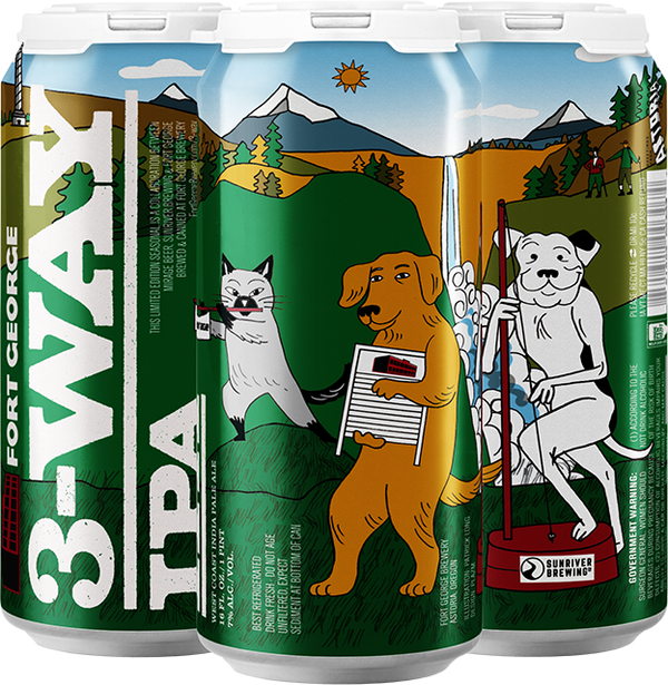 Fort George 3 Way Hazy IPA 2025 4pk 16oz cans