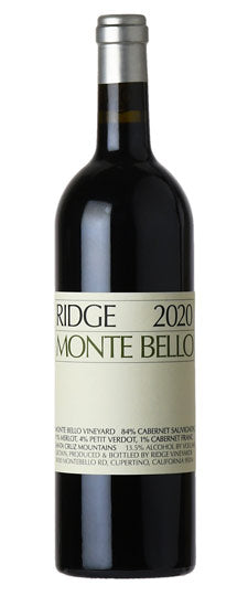 Ridge Vineyards Monte Bello Santa Cruz Mtns Cabernet Sauvignon 2021 750 ML