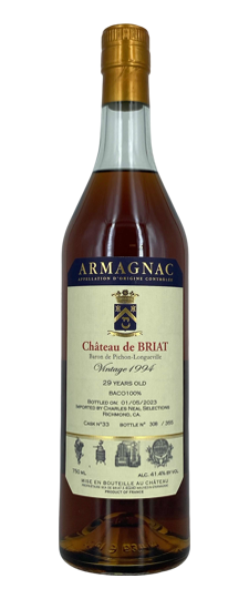 Chateau de BRIAT 'Vintage 1994' Armagnac 750 ML