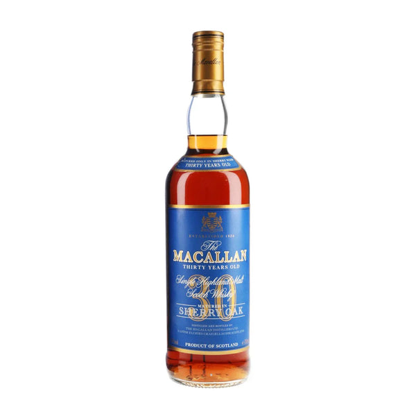 The Macallan 30 Year Sherry Blue Label 750ml (no box)