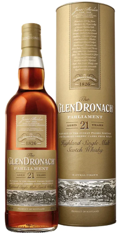 The GlenDronach Single Malt Scotch Whisky, Parliament, Aged 21 Years 750ml