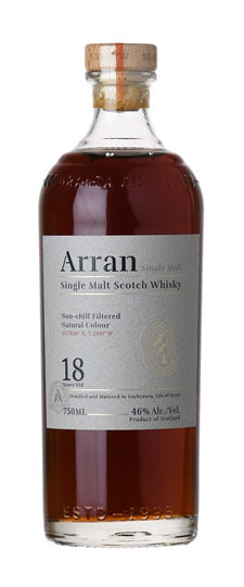 Arran 18 Year Old Isle of Arran Single Malt Scotch Whisky 700ml