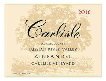 Carlisle Zinfandel "Carlisle Vineyard" 2018 750ml