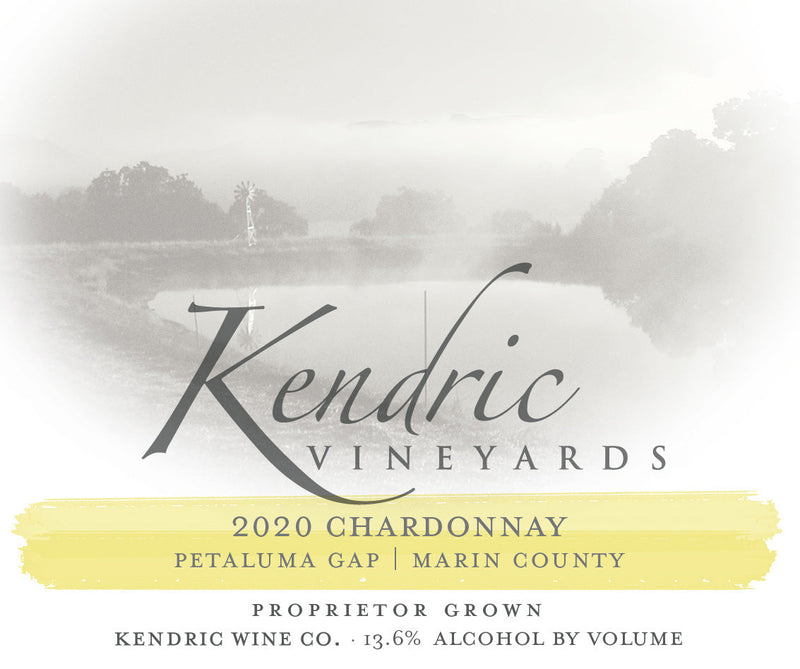 Kendric Vineyards Petaluma Gap Marin County Chardonnay 2020 750ml