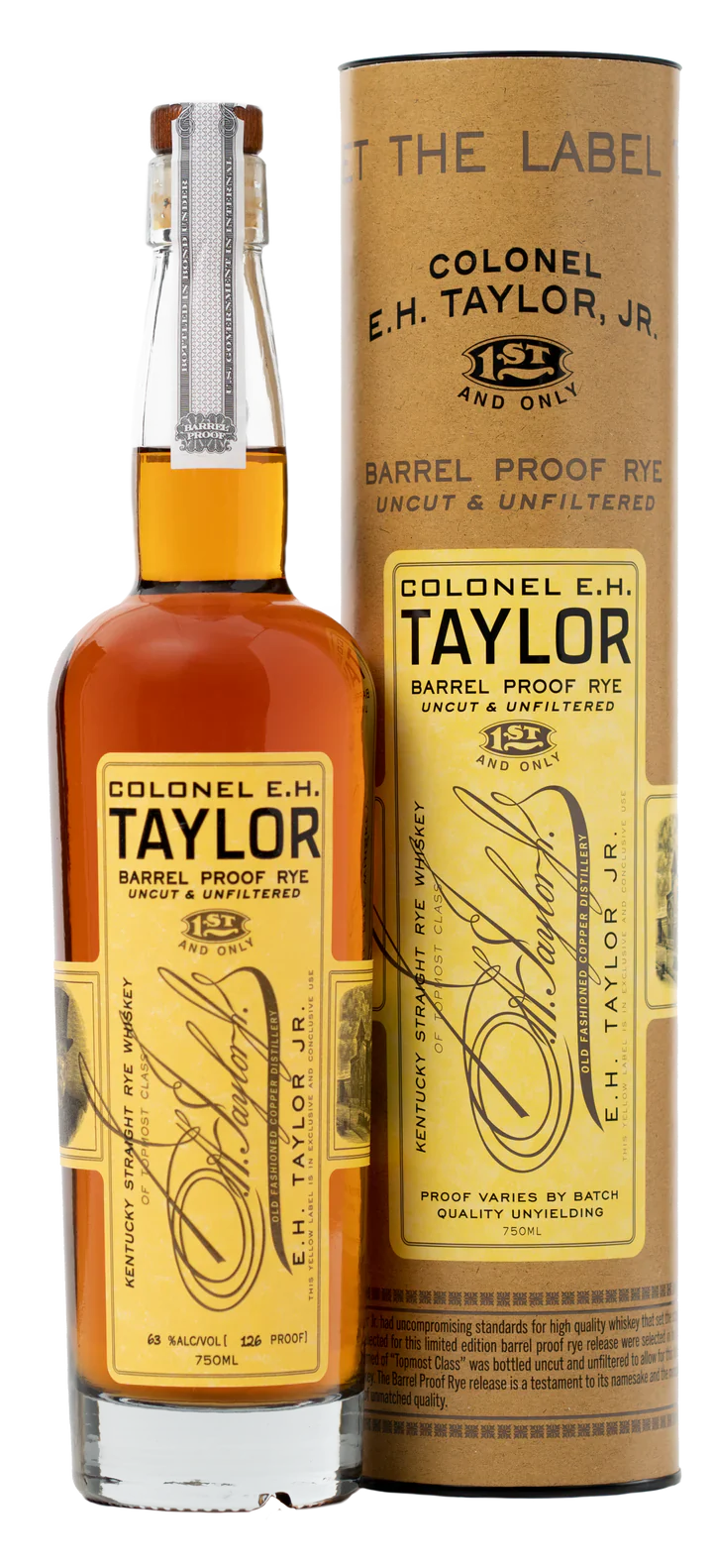 Colonel E.H. Taylor Barrel Proof Rye Uncut & Unfiltered Whiskey 750ml