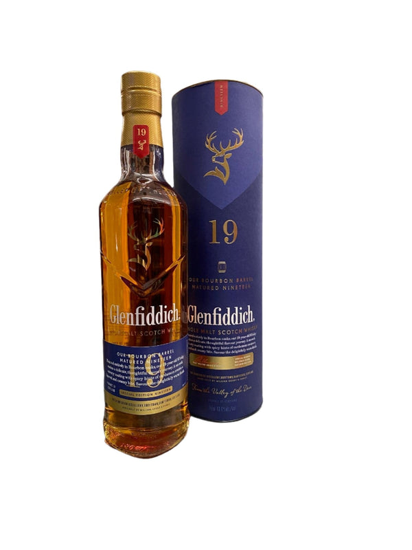 Glenfiddich 19 Year Old Bourbon Barrel Aged Single Malt Scotch Whisky 750ml