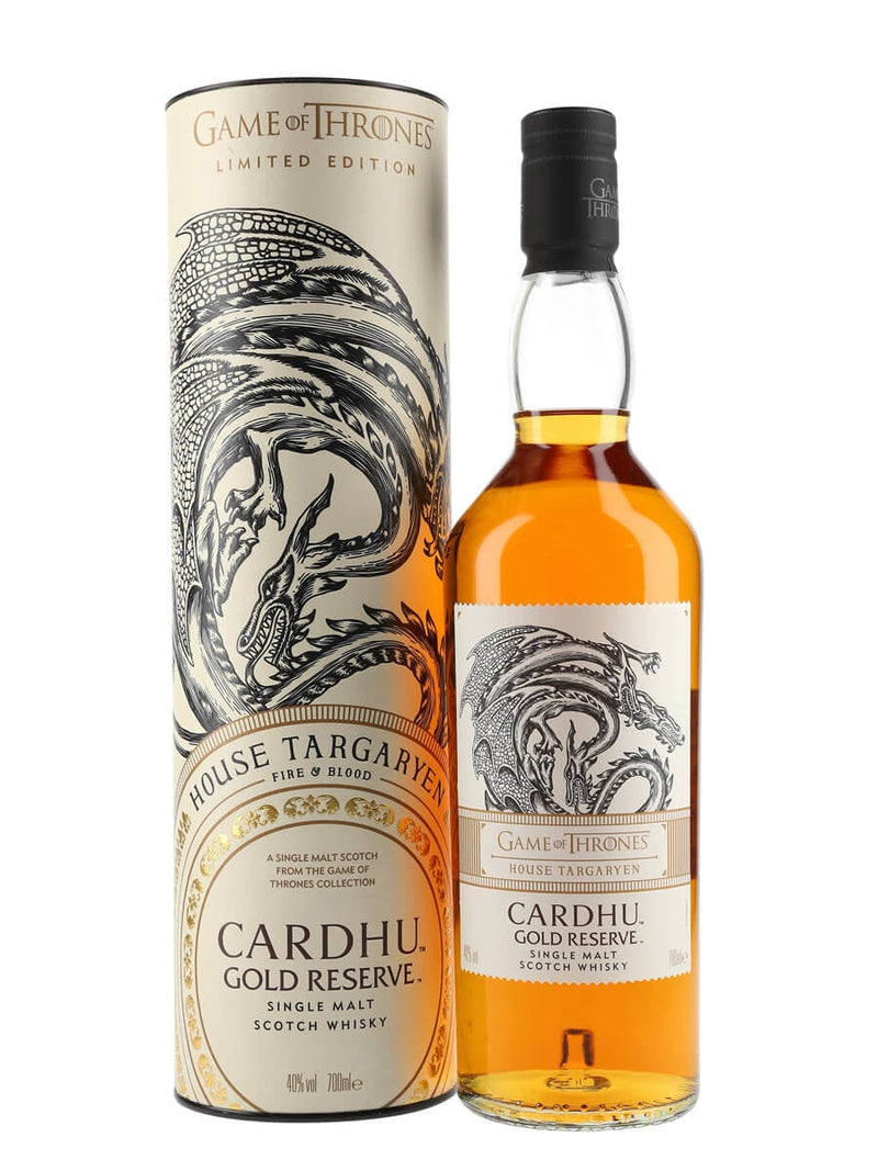 Game Of Thrones House Targaryen Cardhu Gold Reserve Single Malt Scotch Whiskey 750ml
