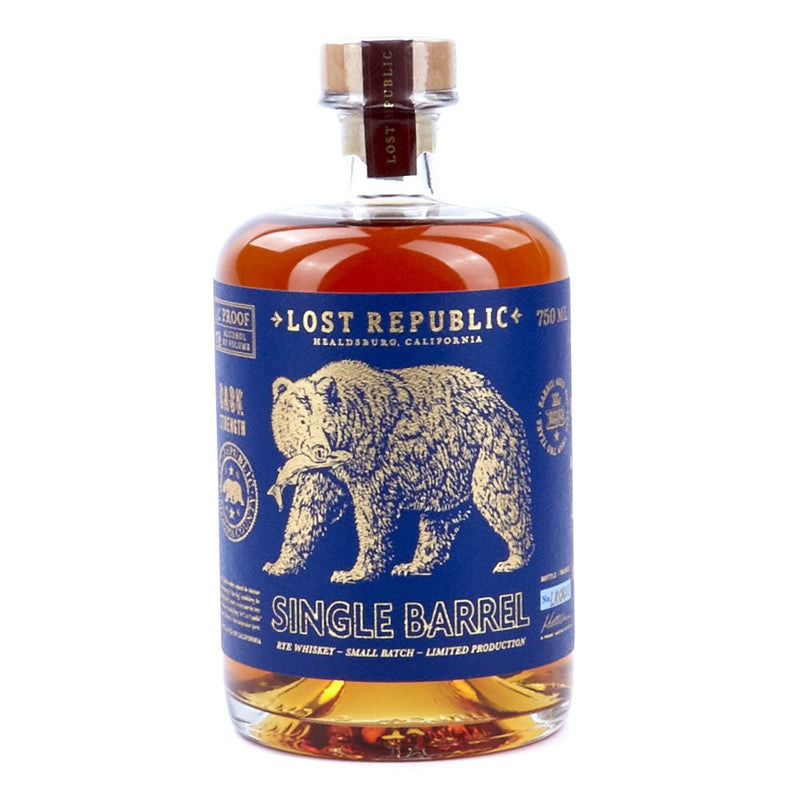 Lost Republic Cask Strength Single Barrel Rye Whiskey 750ml