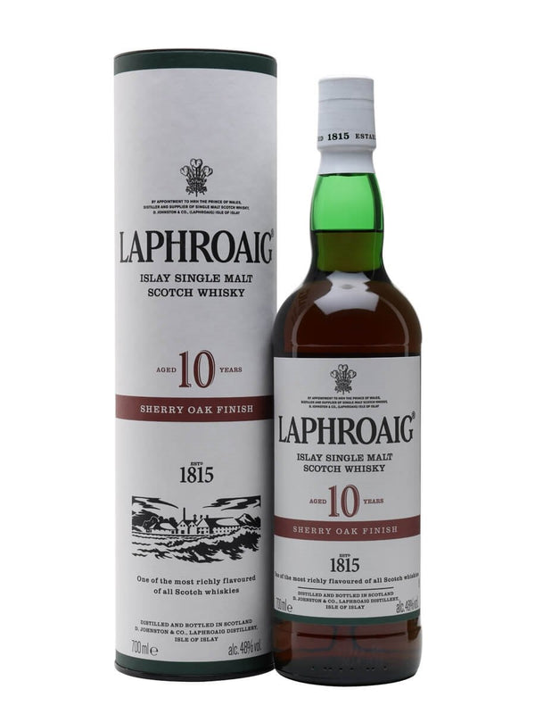 Laphroaig 10 Year Sherry Oak Cask Single Malt Scotch Whiskey 750 ML