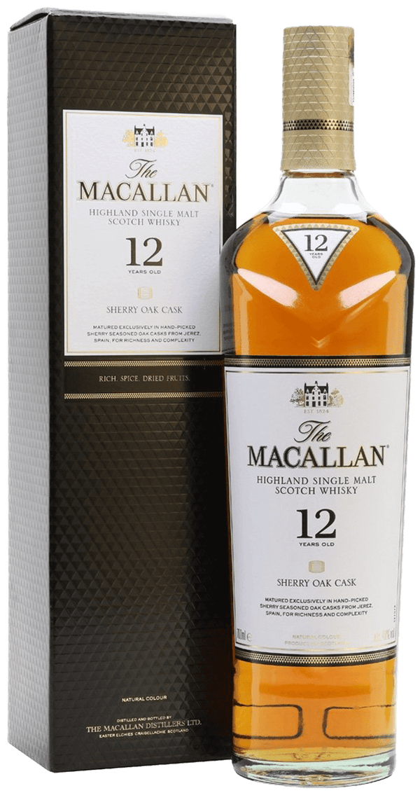 Macallan 12 year Sherry Oak Cask Single Malt Whisky 750ml