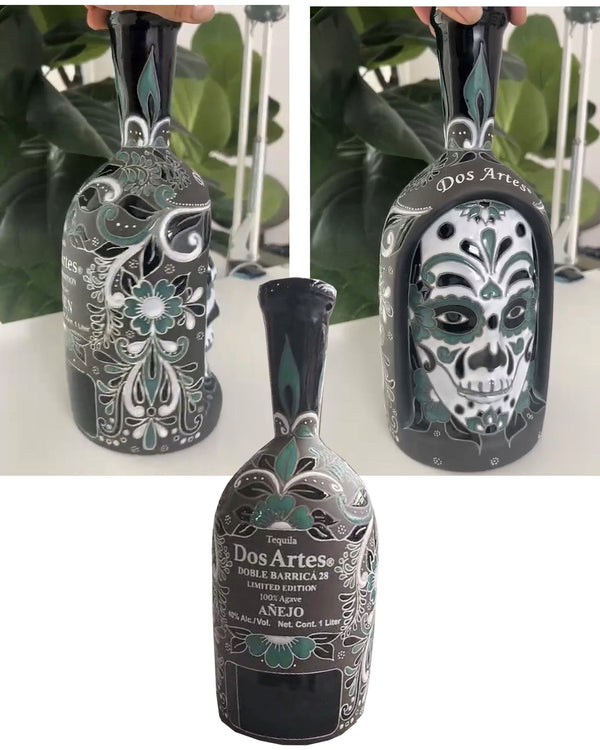 Dos Artes Tequila Calavera Anejo Doble Barrica 28 Skull 2025 Limited Edition 1 Liter
