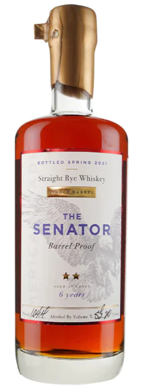 Proof and Wood "The Senator" 6 Year Straight Rye Whiskey 750 ML