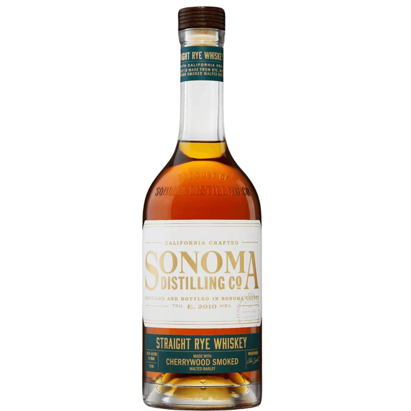 Sonoma Distilling Co Straight Rye Whiskey Cherrywood Smoked  750ml